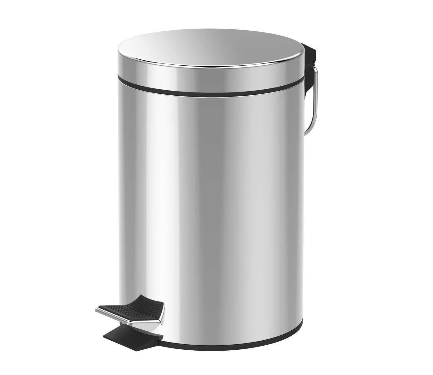 Custom Logo Stainless Steel Trash Can Bin 3L 5L 12L 20L 30L Capacity Circle Design Storage Bucket Home Kitchen Garbage